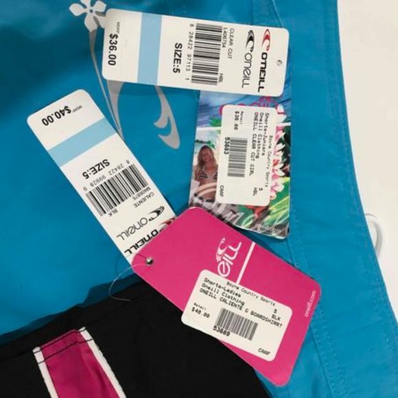 JUST ONE LEFT--NWT O'Neill Board Shorts Black Stripe: Jrs Size 5 - Picture 11 of 11